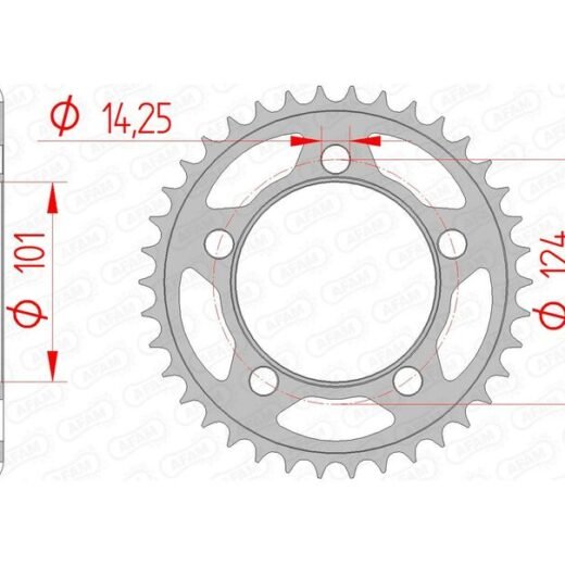 AFAM RR SPROC 525 STEEL ST 71801,