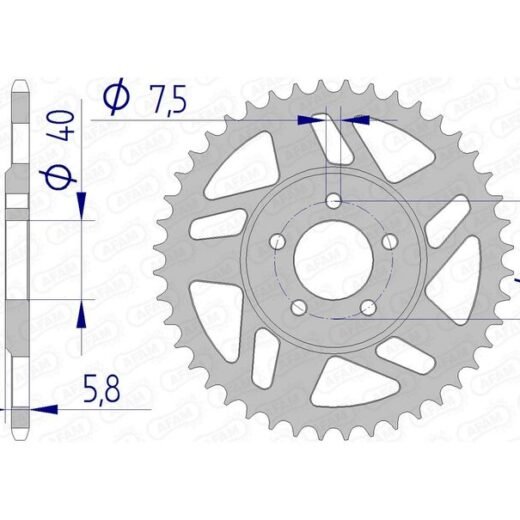 AFAM RR SPROC 415 ALU UL 72103,