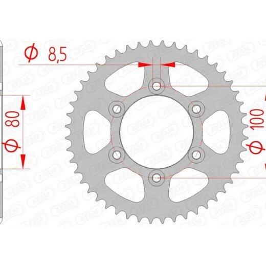 AFAM RR SPROC 420 STEEL ST 80105,