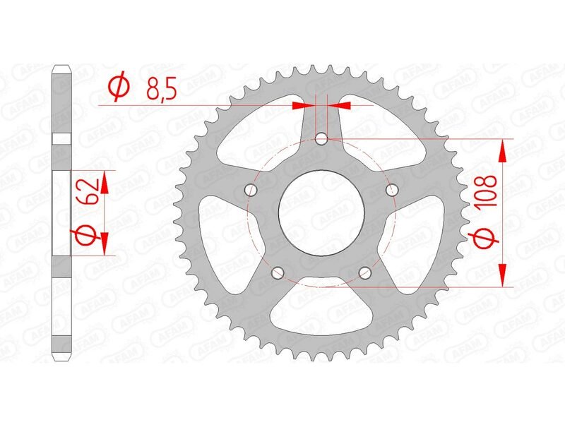 AFAM RR SPROC 420 STEEL ST 92122,
