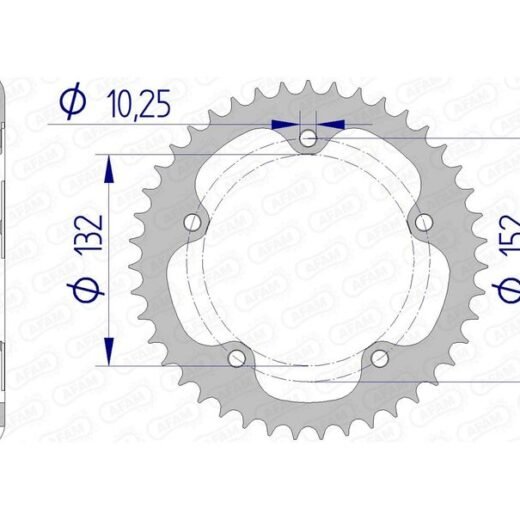 Corona trasera AFAM 525 aluminio UL HA 93836
