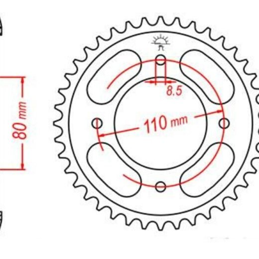 Corona trasera JT SPROCKETS 428 acero ST 1219