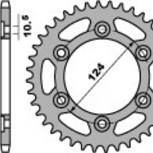 Corona PBR acero C45 estándar 1027 - 520