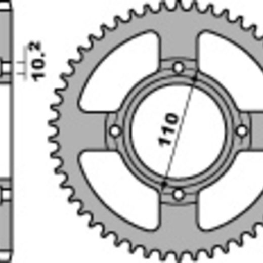 Corona PBR acero C45 estándar 248 - 520