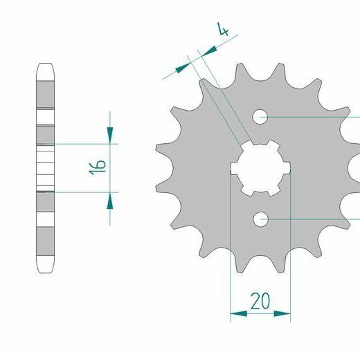 AFAM FR SPROC 428 STEEL ST 21200, 15