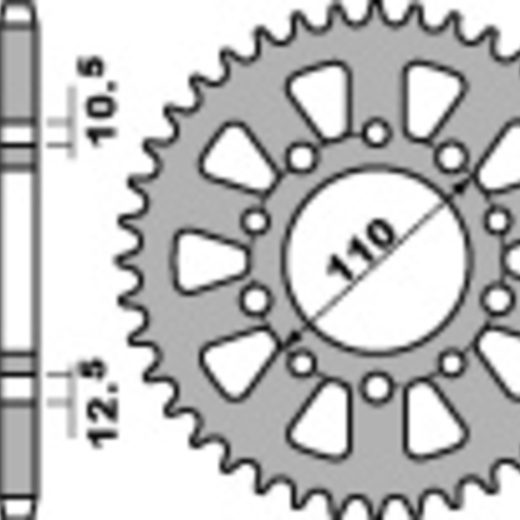Corona PBR acero C45 estándar 334 - 530