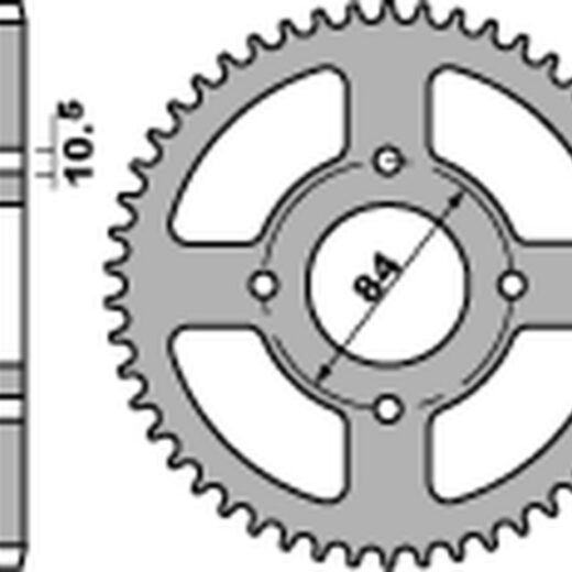 Corona PBR acero C45 estándar 4302 - 520