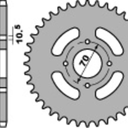 Corona PBR acero C45 estándar 4304 - 428