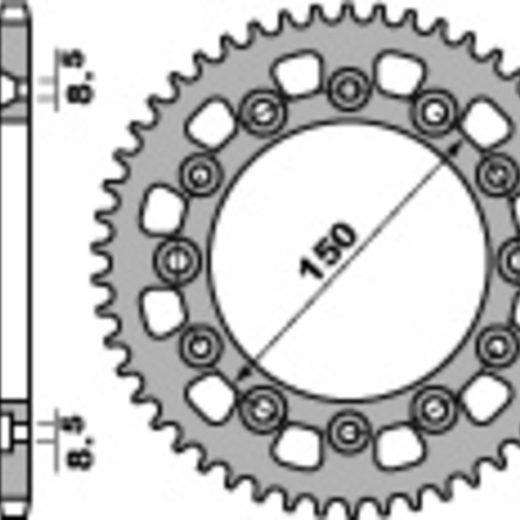 Corona PBR acero C45 estándar 4308 - 520
