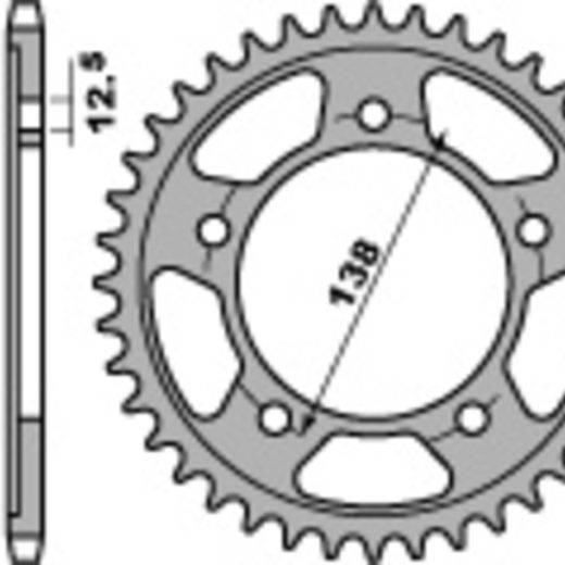 Corona PBR acero C45 estándar 4357 - 525