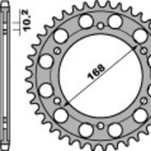 Corona PBR acero C45 estándar 4613 - 525