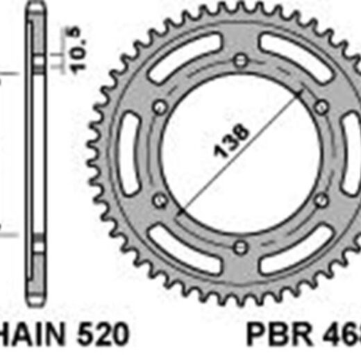 Corona PBR acero C45 estándar 4686 - 520