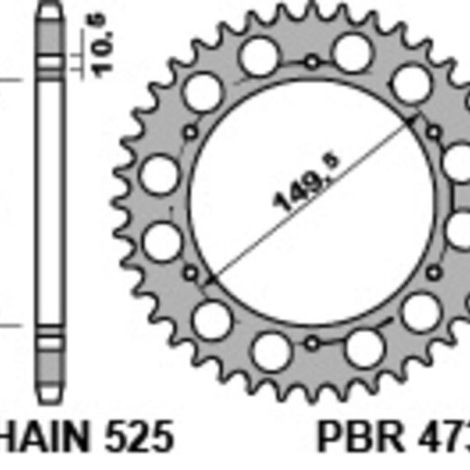Corona PBR acero C45 estándar 4730 - 525