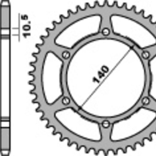 Corona PBR acero C45 estándar 475 - 520