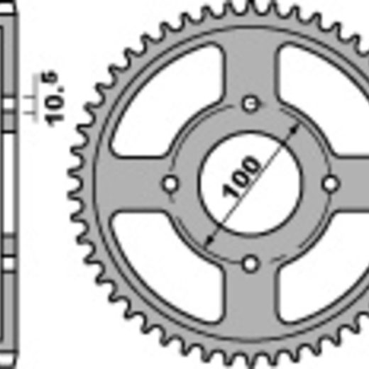Corona PBR acero C45 estándar 803 - 428