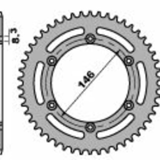 Corona PBR acero C45 estándar 805 - 428