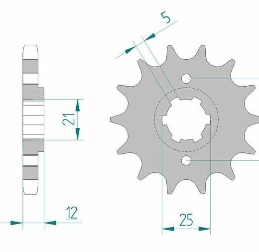 AFAM FR SPROC 530 STEEL ST 21501, 16