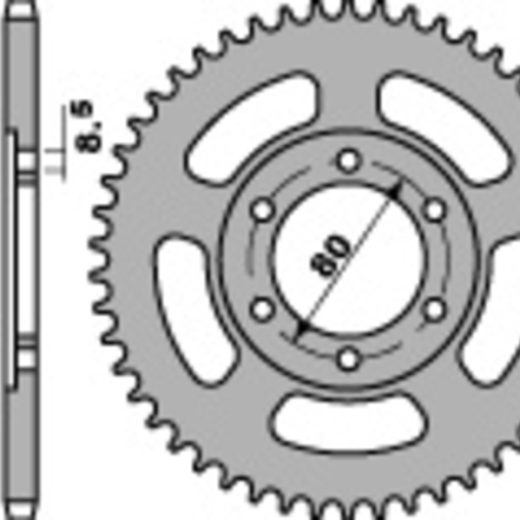 Corona PBR acero C45 estándar 842 - 428