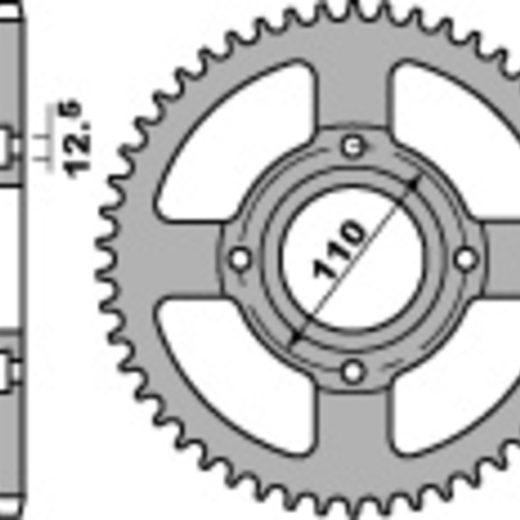 Corona PBR acero C45 estándar 854 - 530