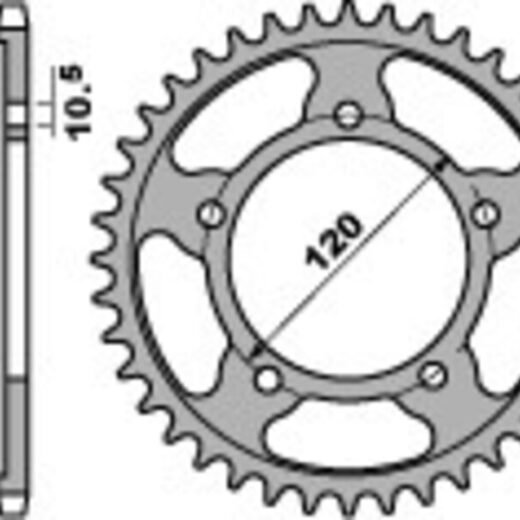 PBR RR SPROC 525 STEEL ST 4447,