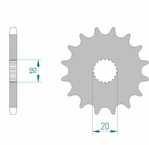 AFAM FR SPROC 428 STEEL ST 22200, 13