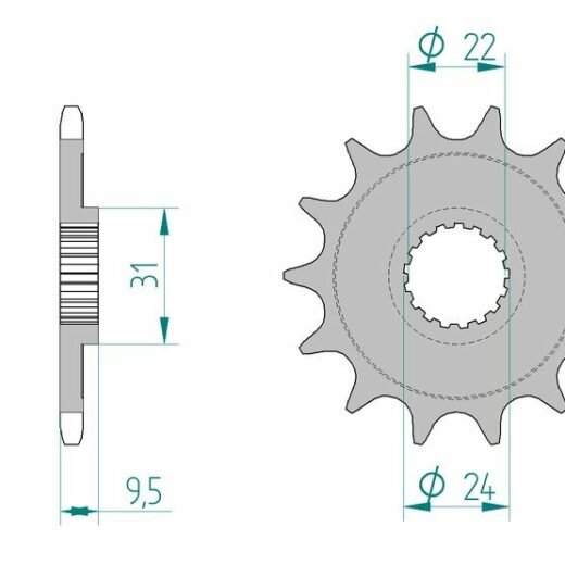 AFAM FR SPROC 520 STEEL SC 22406, 13