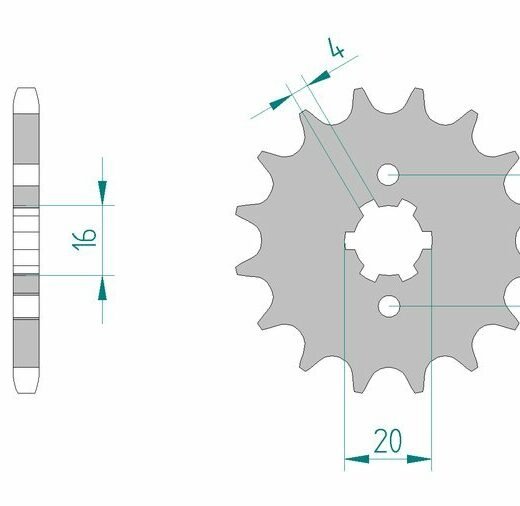 AFAM FR SPROC 428 STEEL ST 24200, 13