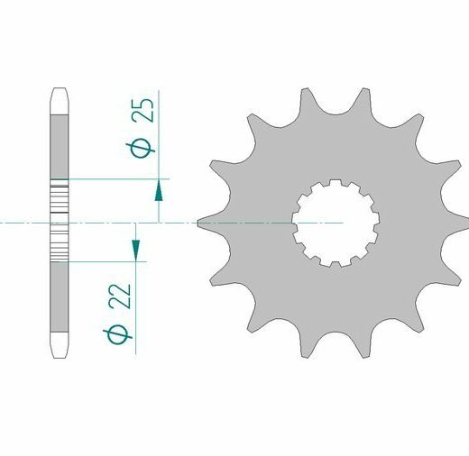 AFAM FR SPROC 520 STEEL ST 27500, 12