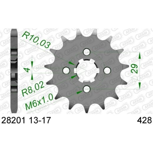 AFAM FR SPROC 428 STEEL ST 28201, 14