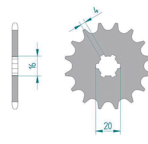 AFAM FR SPROC 420 STEEL ST 30100, 14