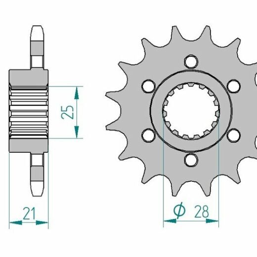 AFAM FR SPROC 525 STEEL ST 37600, 15