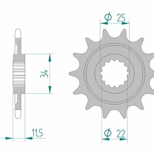 AFAM FR SPROC 520 STEEL ST 43400, 14