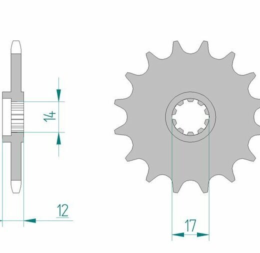AFAM FR SPROC 420 STEEL ST 58102, 12