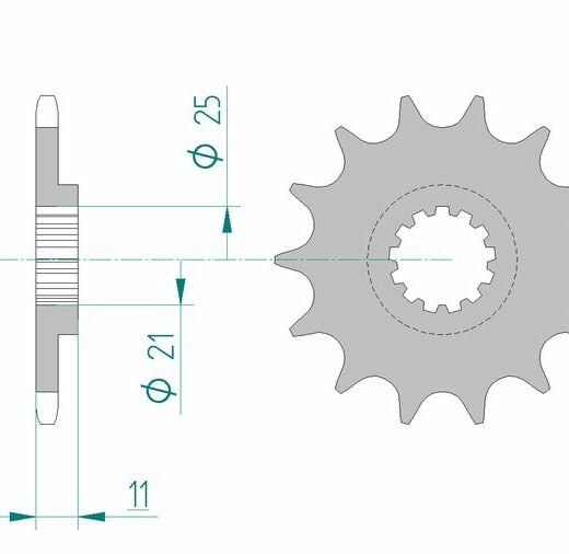 AFAM FR SPROC 520 STEEL ST 70600, 16