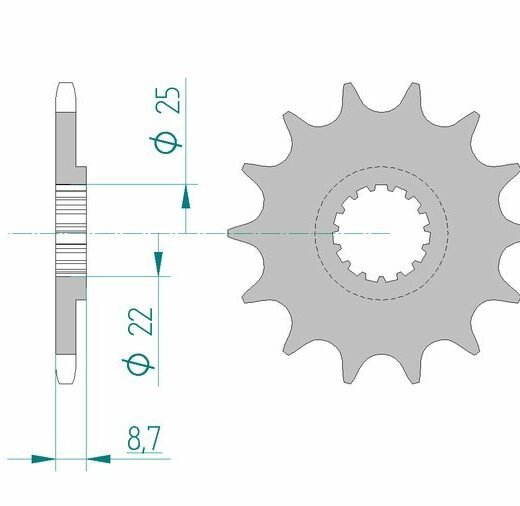 AFAM FR SPROC 520 STEEL SC 73301, 12