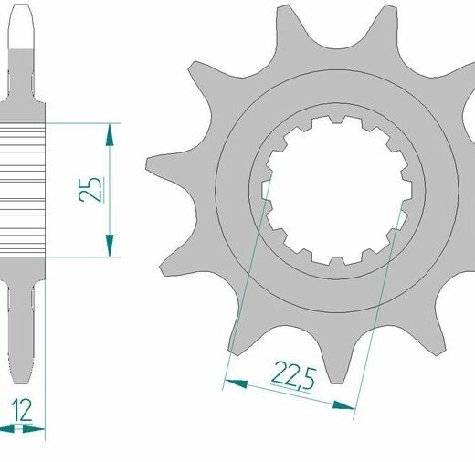 AFAM FR SPROC 520 STEEL ST 97200, 10