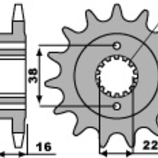 Piñón PBR acero estándar 2075 - 520