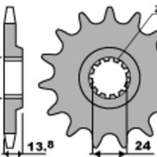 Piñón PBR acero estándar 2077 - 530