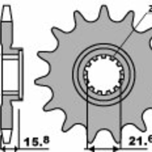 Piñón PBR acero estándar 2093 - 525