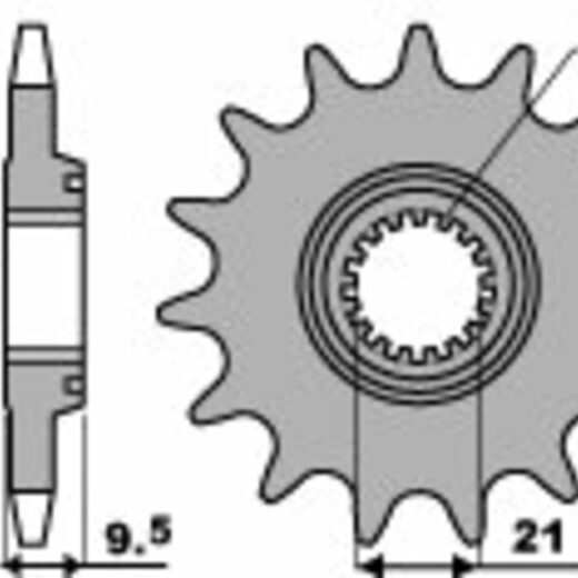 Piñón PBR acero estándar 2134 - 520