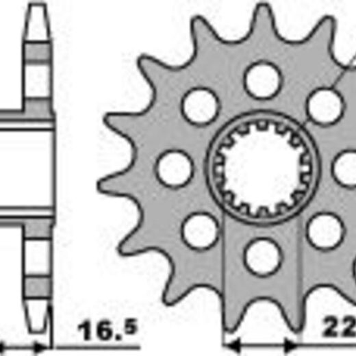 Piñón PBR acero estándar 2171 - 520