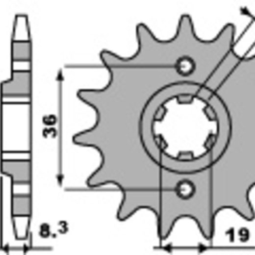 Piñón PBR acero estándar 2502 - 520