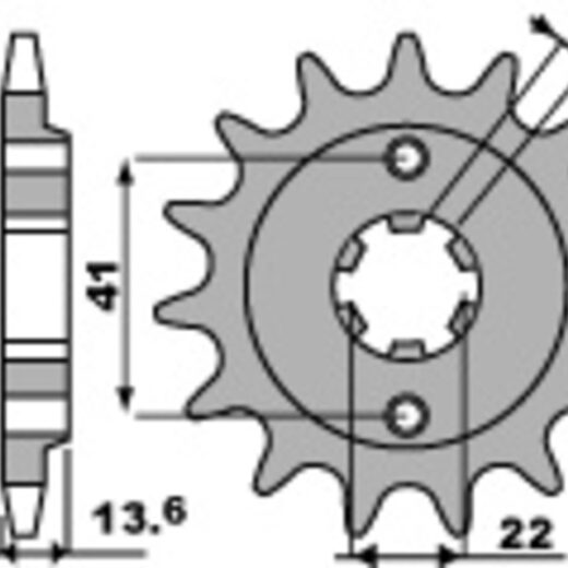 Piñón PBR acero estándar 293 - 525