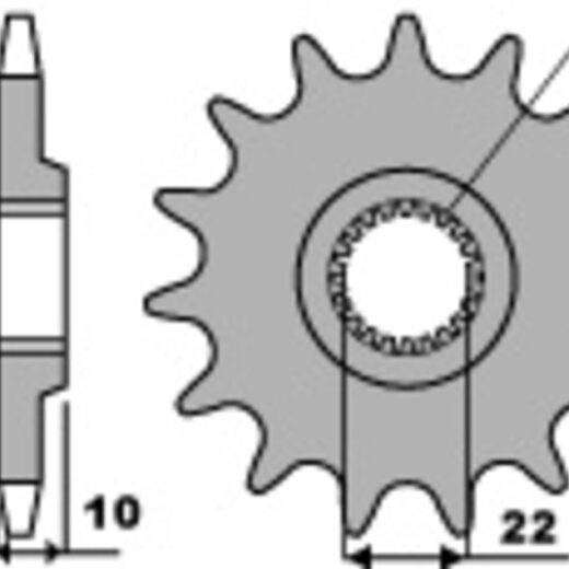 Piñón PBR acero estándar 402 - 520