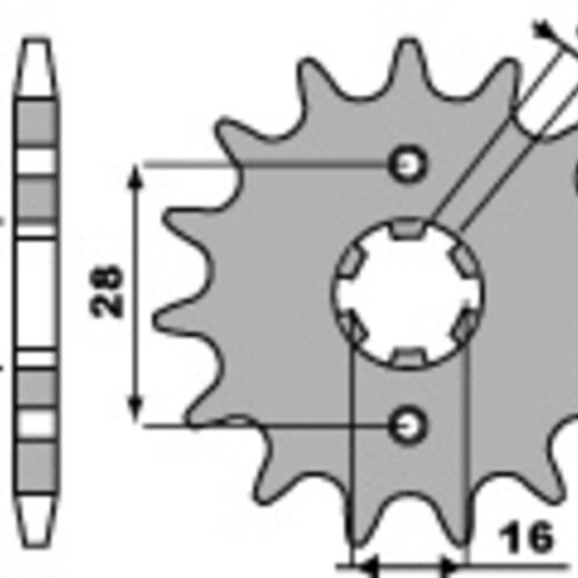 Piñón PBR acero estándar 422 - 520