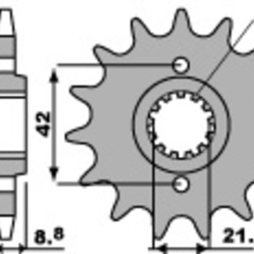 Piñón PBR acero estándar 523 - 520