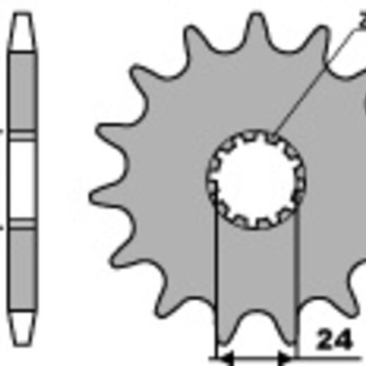 Piñón PBR acero estándar 526 - 530