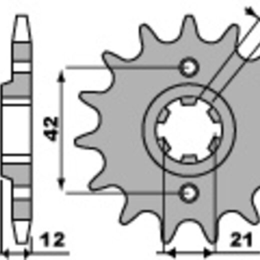 Piñón PBR acero estándar 571 - 530