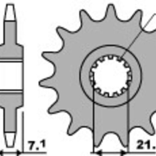 Piñón PBR acero estándar 585F - 520