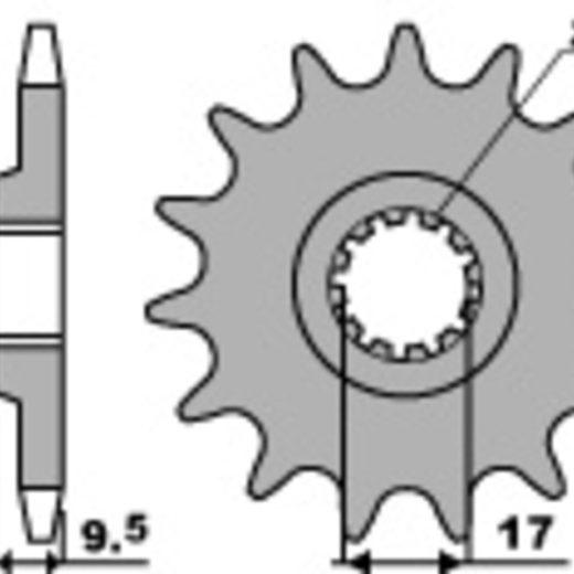 Piñón PBR acero estándar 7005 - 420